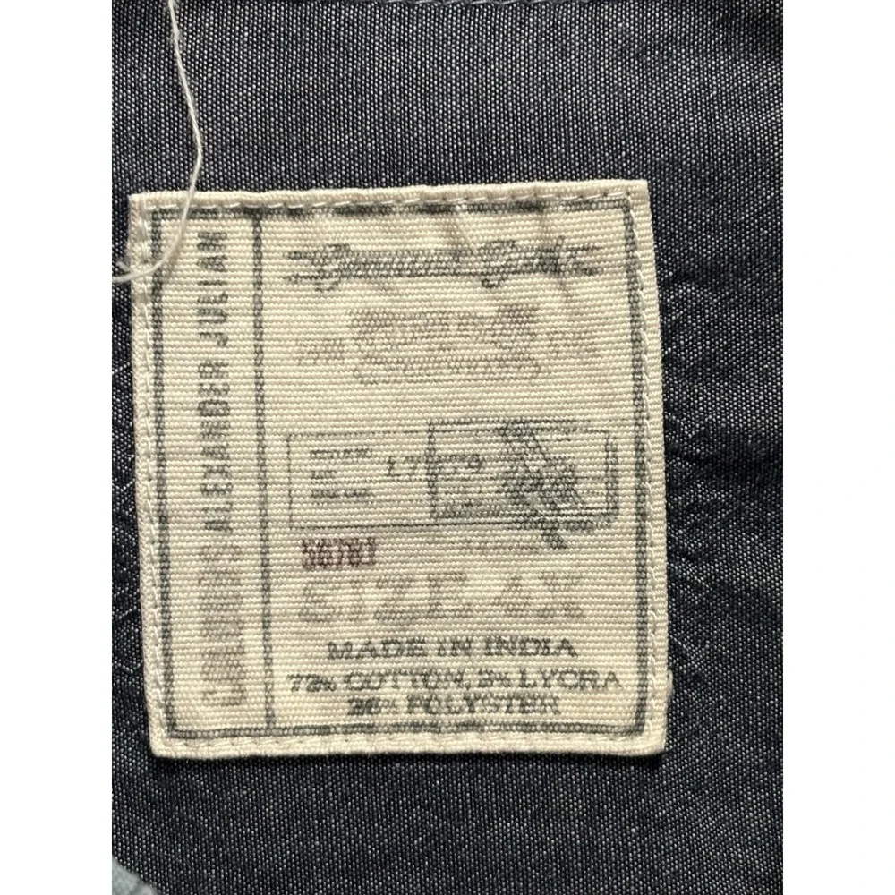 Genuine Goods Short Sleeve Button Up Shirt Size‎ 4XL Blue Logo Pocket